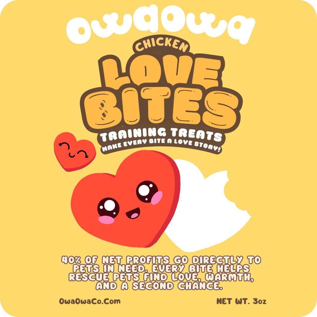 Owa Owa Love Bites – heart-healthy rescue donation treats for pets