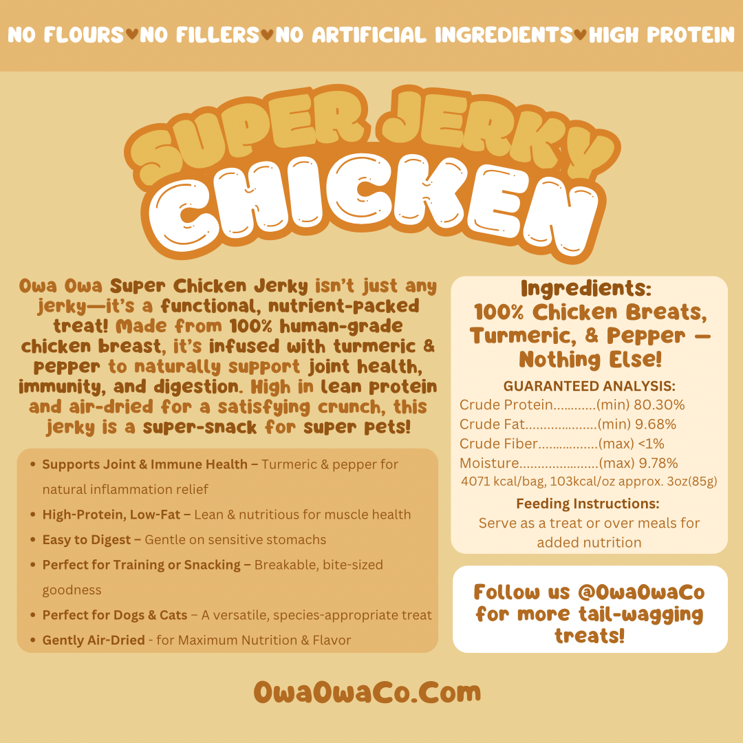 100% chicken jerky for dogs and cats thats it