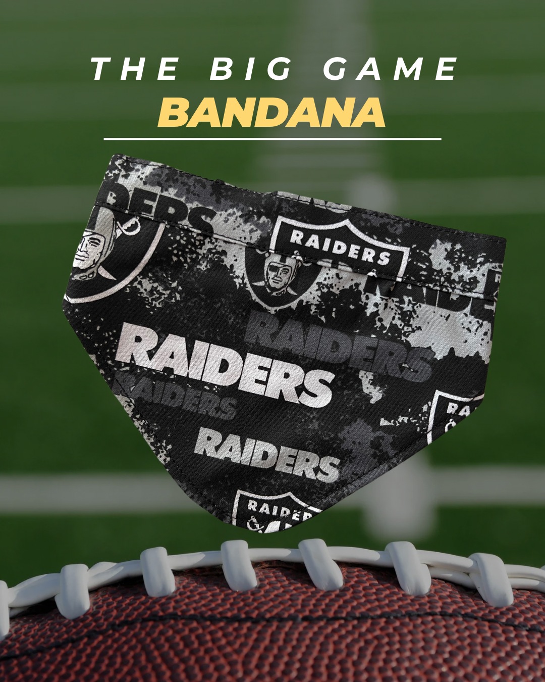 Raiders pet bandana