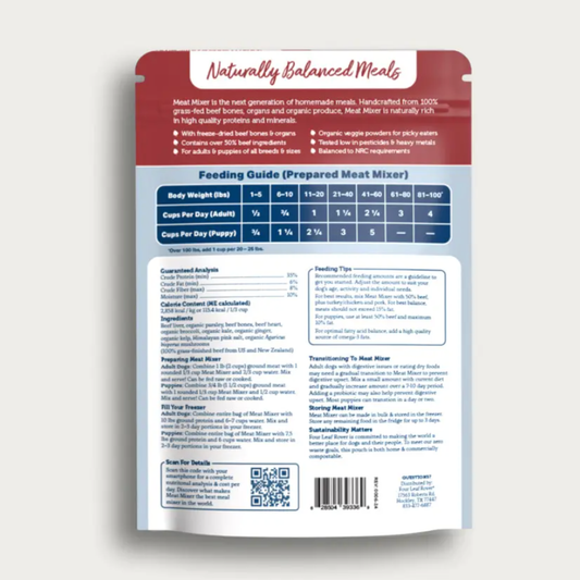 Four Leaf Rover Meat Mixer feeding guide