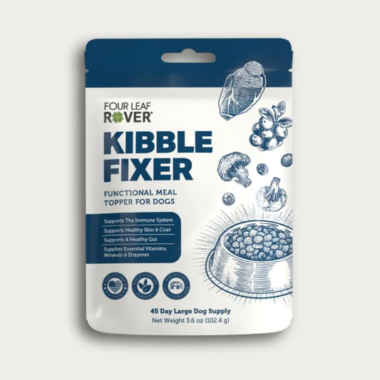 Four Leaf Rover Kibble Fixer dog food topper with probiotics
